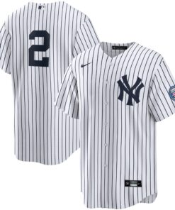 Derek Jeter New York Yankees2020 Hall of Fame Induction Replica Jersey  WhiteNavy