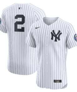 Derek Jeter New York YankeesHome 2020 Hall of Fame Induction Patch Elite Player Jersey  White