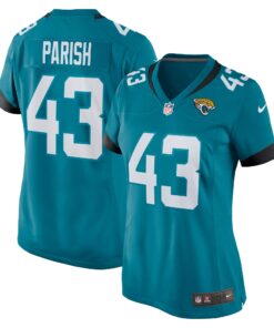 Derek Parish Jacksonville Jaguars  Women_s  Game Jersey   Teal