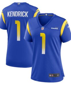 Derion Kendrick Los Angeles Rams  Women_s Home Game Jersey  Royal