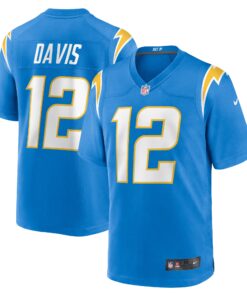 Derius Davis Los Angeles Chargers  Team Game Jersey  Powder Blue