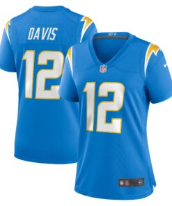 Derius Davis Los Angeles Chargers  Women_s Team Game Jersey  Powder Blue