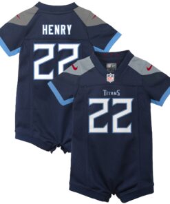 Derrick Henry Tennessee Titans  Newborn amp Infant Game Romper Jersey  Navy