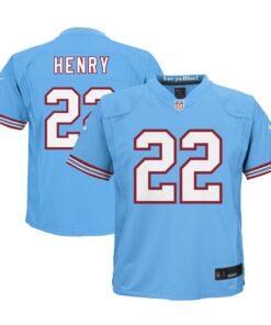 Derrick Henry Tennessee Titans  Preschool Oilers Throwback Alternate Game Jersey  Light Blue