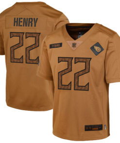 Derrick Henry Tennessee Titans  Women_s 2023 Salute To Service Limited Jersey  Brown