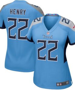 Derrick Henry Tennessee Titans  Women_s Game Jersey  Light Blue
