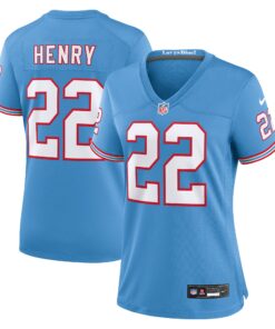 Derrick Henry Tennessee Titans  Women_s Player Jersey  Light Blue