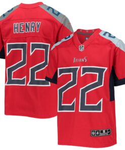 Derrick Henry Tennessee Titans  Youth Inverted Team Game Jersey  Red