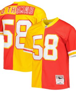 Derrick Thomas Kansas City Chiefs Mitchell amp Ness 1994 Split Legacy Replica Jersey  RedGold