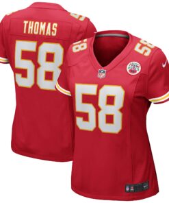 Derrick Thomas Kansas City Chiefs  Women_s Game Retired Player Jersey  Red