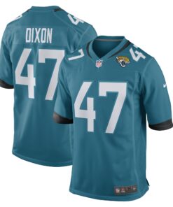 De_Shaan Dixon Jacksonville Jaguars  Team Game Player Jersey  Teal