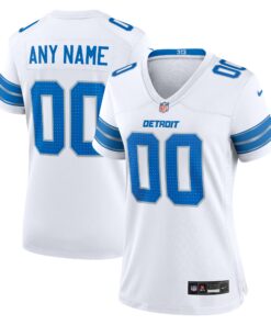 Detroit Lions  Women_s Custom Game Jersey  White