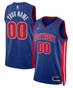 Detroit Pistons 202122 Diamond Swingman Custom Jersey - Icon Edition - Blue