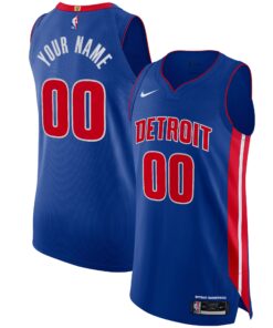 Detroit Pistons Authentic Custom Jersey Blue - Icon Edition