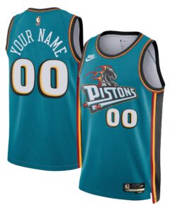 Detroit Pistons Unisex 202223 Custom Swingman Jersey - Classic Edition - Teal
