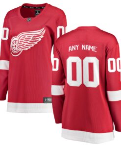 Detroit Red Wings Fanatics Women_s Home Breakaway Custom Jersey  Red