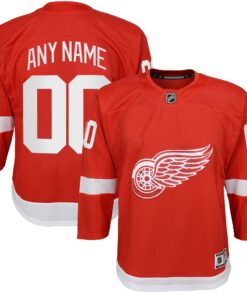 Detroit Red Wings Youth Home Custom Premier Jersey  Red