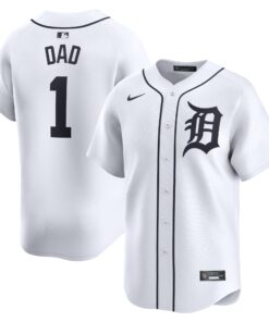 Detroit Tigers1 Dad Home Limited Jersey  White