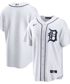 Detroit TigersHome Blank Replica Jersey  White