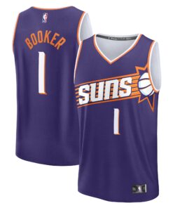 Devin Booker Phoenix Suns Fanatics Fast Break Replica Jersey - Icon Edition - Purple
