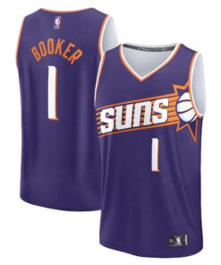 Devin Booker Phoenix Suns Fanatics Fast Break Replica Player Jersey - Icon Edition - Purple