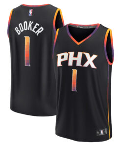 Devin Booker Phoenix Suns Fanatics Fast Break Replica Player Jersey - Statement Edition - Black