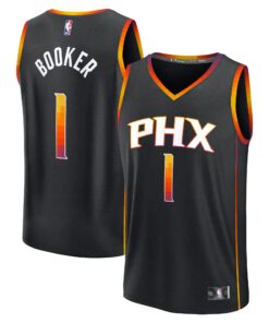 Devin Booker Phoenix Suns Fanatics Youth Fast Break Replica Player Jersey - Statement Edition - Black