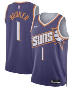 Devin Booker Phoenix Suns Unisex Swingman Jersey - Icon Edition - Purple 1