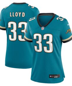 Devin Lloyd Jacksonville Jaguars  Women_s Prowler Throwback Game Jersey  Teal
