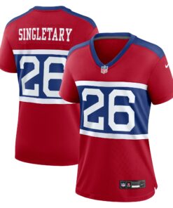 Devin Singletary New York Giants  Women_s Alternate Player Game Jersey  Century Red