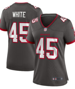Devin White Tampa Bay Buccaneers  Women_s Game Jersey  Pewter