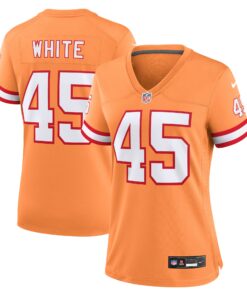 Devin White Tampa Bay Buccaneers  Women_s Player Jersey  Orange
