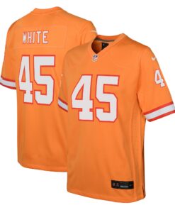 Devin White Tampa Bay Buccaneers  Youth Game Jersey  Orange