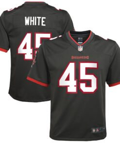 Devin White Tampa Bay Buccaneers  Youth Game Jersey  Pewter