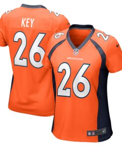 Devon Key Denver Broncos  Women_s Team Game Jersey   Orange
