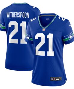 Devon Witherspoon Seattle Seahawks  Women_s Throwback Player Game Jersey  Royal
