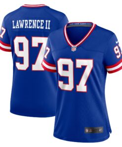 Dexter Lawrence II New York Giants  Women_s Classic Game Player Jersey  Royal
