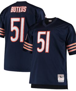 Dick Butkus Chicago Bears Mitchell amp Ness Big amp Tall 1966 Retired Player Replica Jersey  Navy