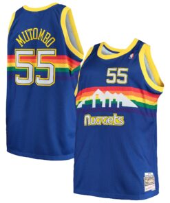 Dikembe Mutombo Denver Nuggets Mitchell &amp Ness 199192 Big &amp Tall Hardwood Classics Swingman Jersey - Royal