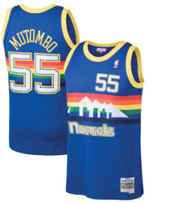 Dikembe Mutombo Denver Nuggets Mitchell &amp Ness 199192 Hardwood Classics Swingman Jersey - Blue