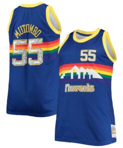 Dikembe Mutombo Denver Nuggets Mitchell &amp Ness Big &amp Tall 199192 NBA 75th Anniversary Diamond Swingman Jersey - Blue