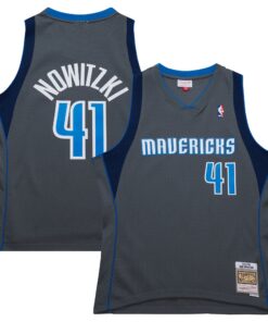 Dirk Nowitzki Dallas Mavericks Mitchell &amp Ness 200304 Hardwood Classics Swingman Jersey - Gray