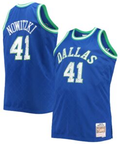 Dirk Nowitzki Dallas Mavericks Mitchell &amp Ness Big &amp Tall 199899 NBA 75th Anniversary Diamond Swingman Jersey - Blue
