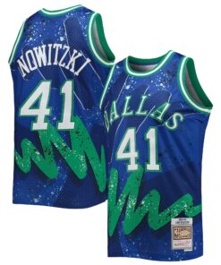 Dirk Nowitzki Dallas Mavericks Mitchell &amp Ness Hardwood Classics 199899 Hyper Hoops Swingman Jersey - Blue