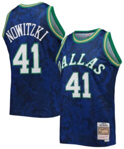 Dirk Nowitzki Dallas Mavericks Mitchell &amp Ness Hardwood Classics 199899 Lunar New Year Swingman Jersey - Blue