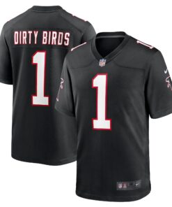 Dirty Birds Atlanta Falcons  Throwback Game Jersey  Black