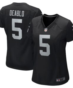 Divine Deablo Las Vegas Raiders  Women_s Player Game Jersey  Black