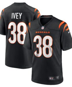 DJ Ivey Cincinnati Bengals  Team Game Jersey   Black