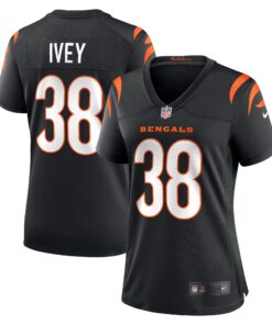 DJ Ivey Cincinnati Bengals  Women_s Team Game Jersey   Black