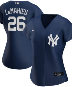 DJ LeMahieu New York YankeesWomen_s Alternate Replica Player Jersey  Navy